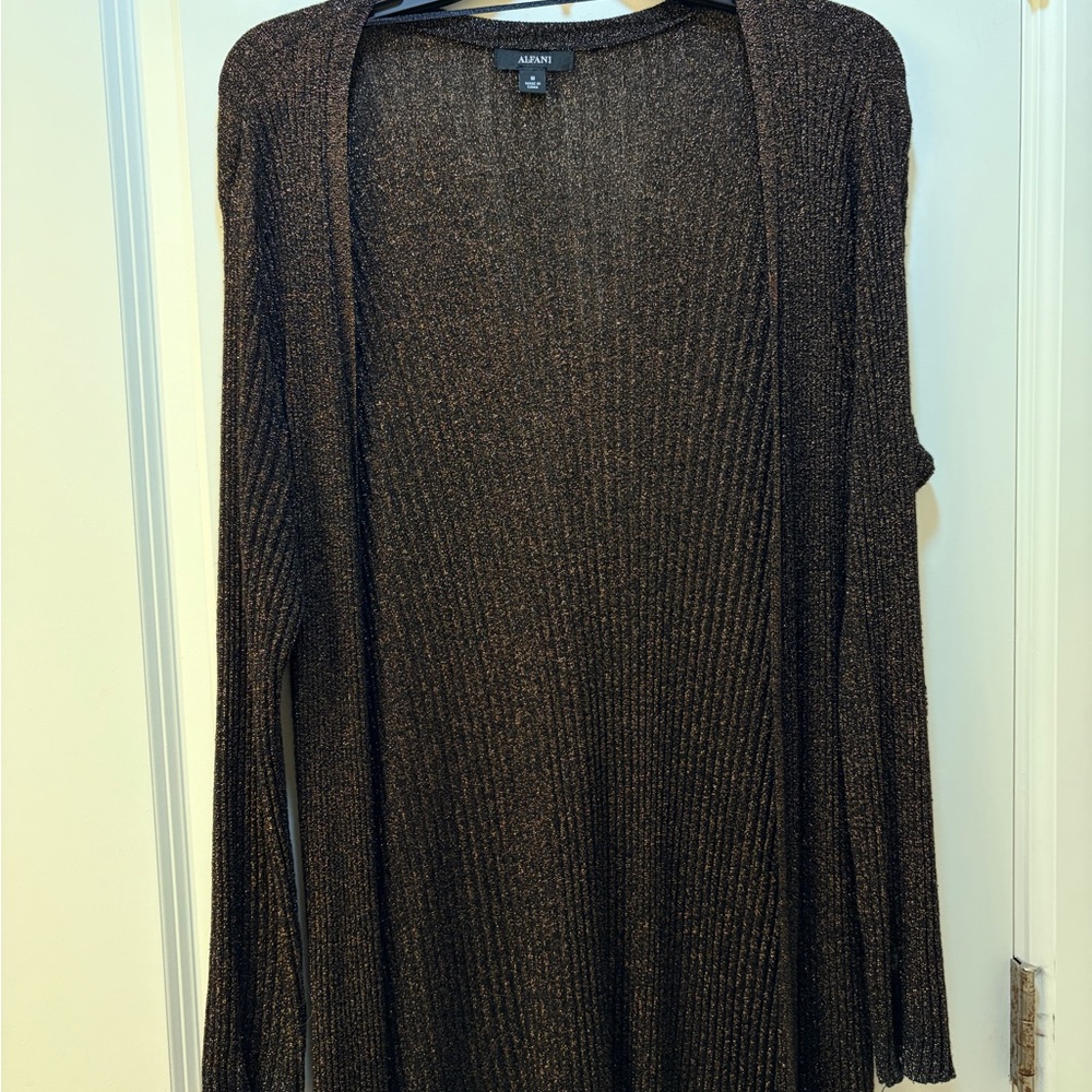 Alfani Women's Shimmering Black Cardigan